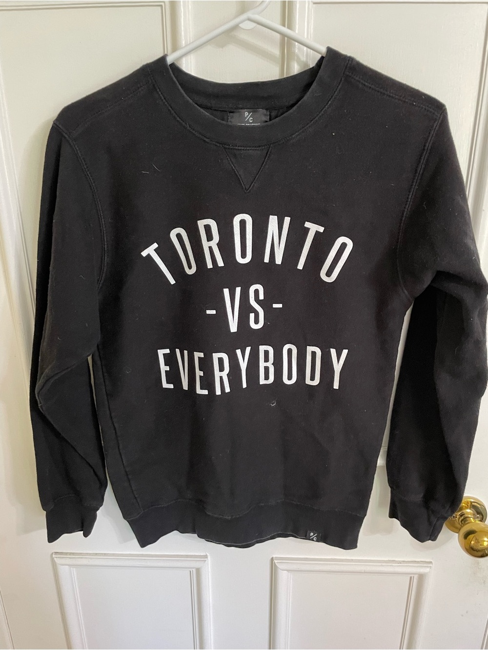 Nice Peace Collective Toronto Vs Everybody Black Crewneck Sweatshirt szXSm